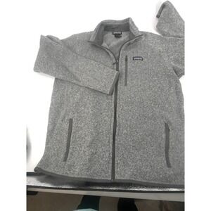 Patagonia Fleece Full Zip High Neck Medium Weight Jacket Gray Heathered Size XL